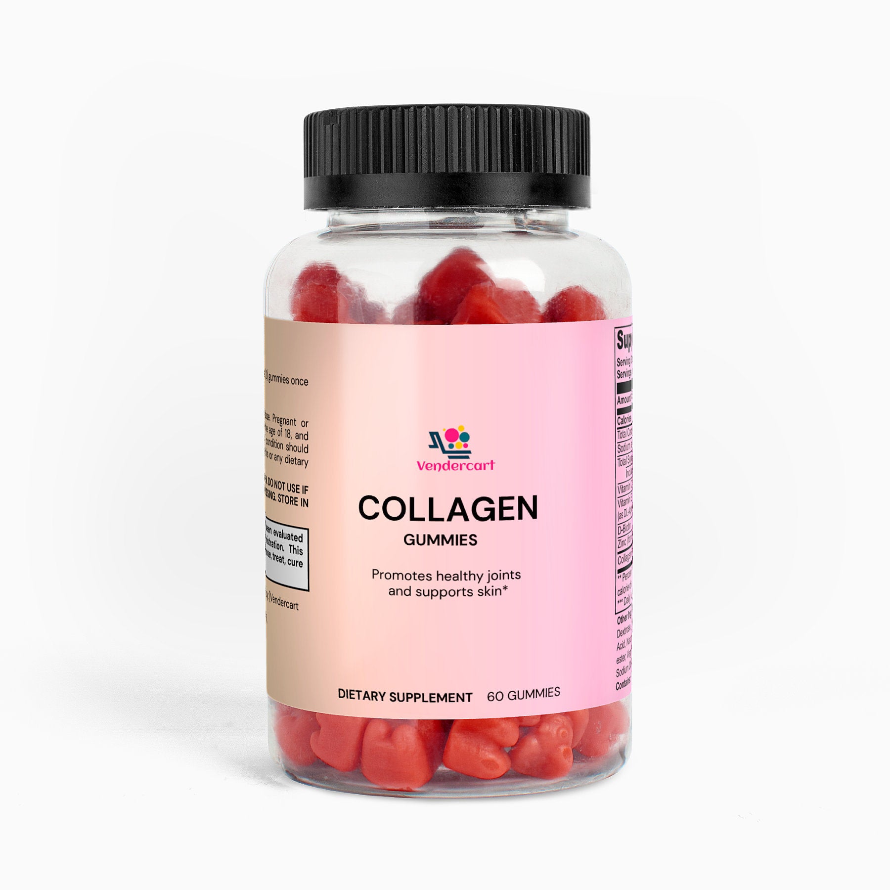 SelenoraBeauty™ Collagen Gummies – Vitamin C & Zinc Enriched Anti-Aging Formula for Glowing Skin, Strong Hair, Nails & Joint Health (60 Gummies, Orange Flavor)