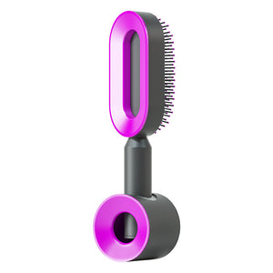 SelenoraBeauty™ Self-Cleaning Hair Brush – 3D Air Cushion Scalp Massage Comb | One-Click Hair Removal, Anti-Static, Pain-Free Detangling Brush for All Hair Types