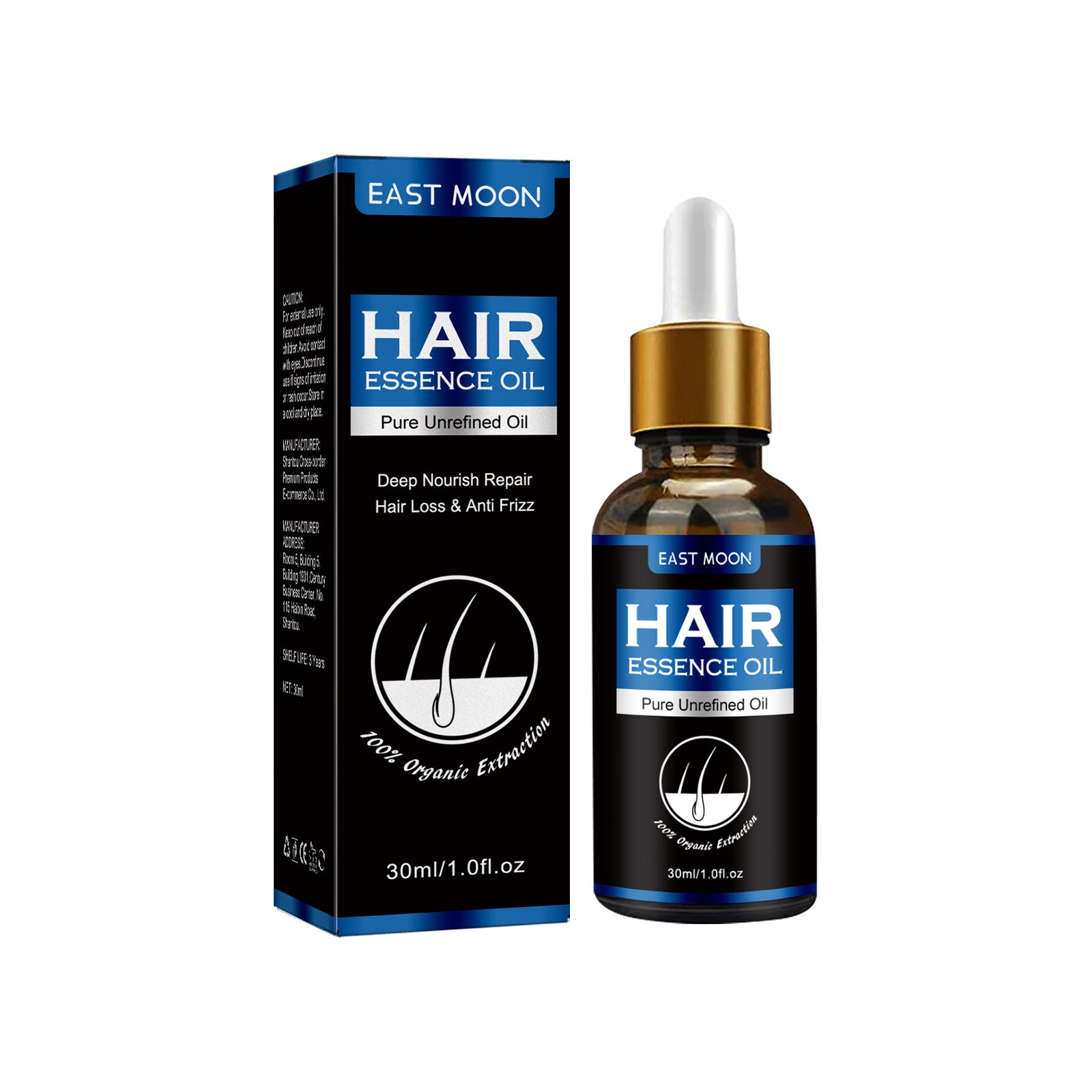 SelenoraBeauty™ East Moon Men’s Dense Hair Serum – Vitamin E Hair Growth Oil | Strengthening, Anti-Hair Loss, Scalp Repair & Moisturizing Treatment (30ml)