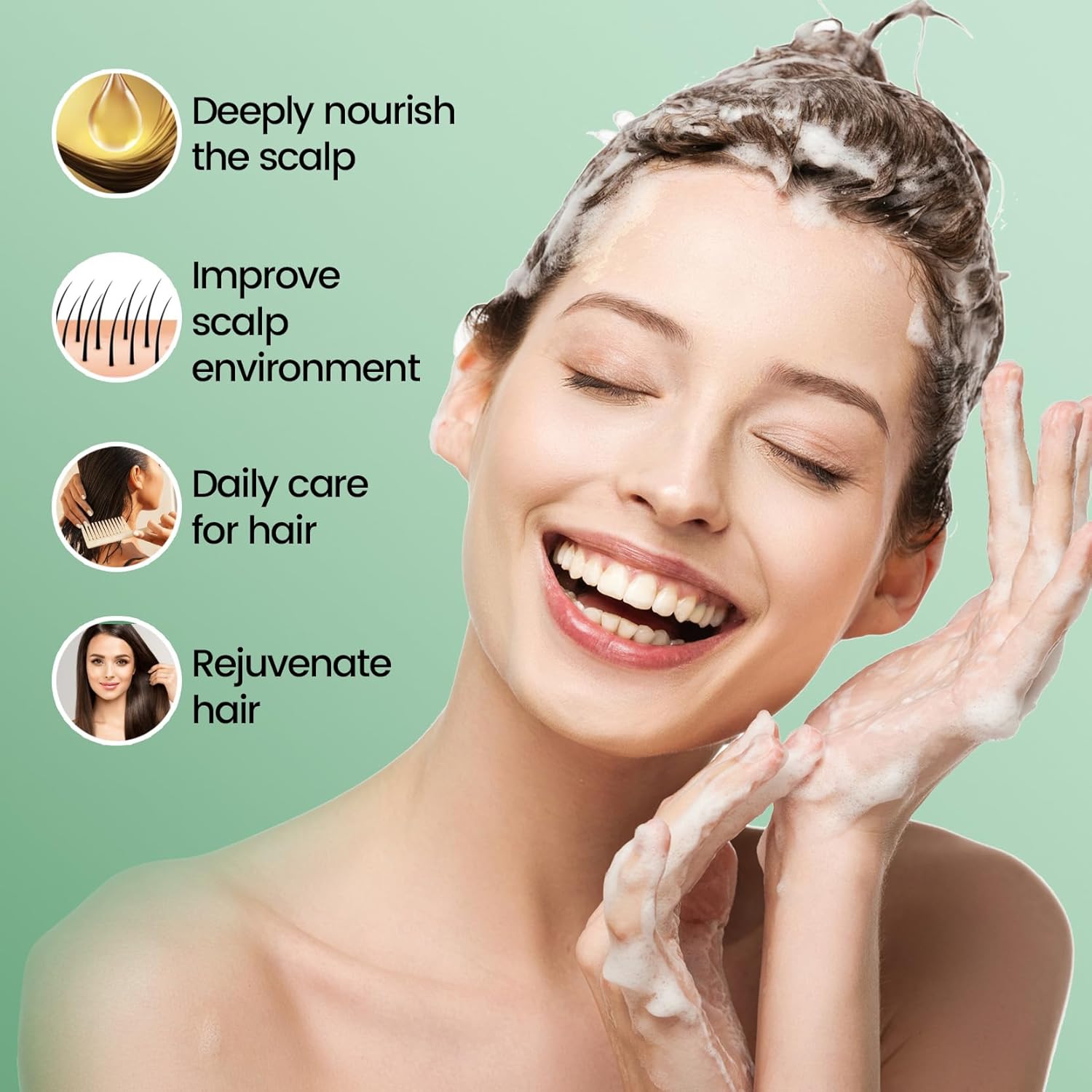 SelenoraBeauty™ Sysni Organic Rosemary & Tea Tree Keratin Shampoo – Strengthening, Nourishing & Hair Growth Formula (Anti-Dandruff & Damage Repair)