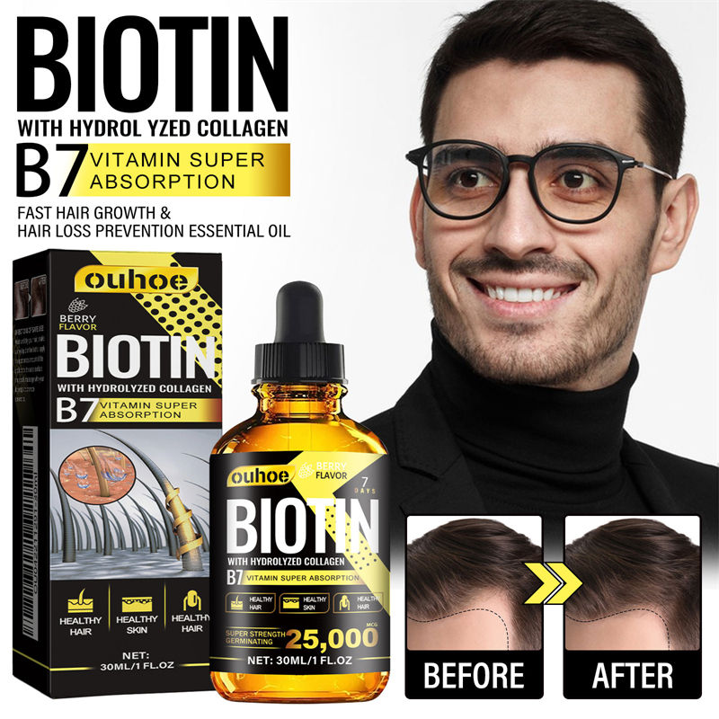 SelenoraBeauty™ Collagen B7 Hair Growth & Strengthening Serum | Liquid Biotin + Collagen Oil for Hair Regrowth, Thickness & Shine | Anti-Hair Loss & Scalp Nourishing Formula (30ml)