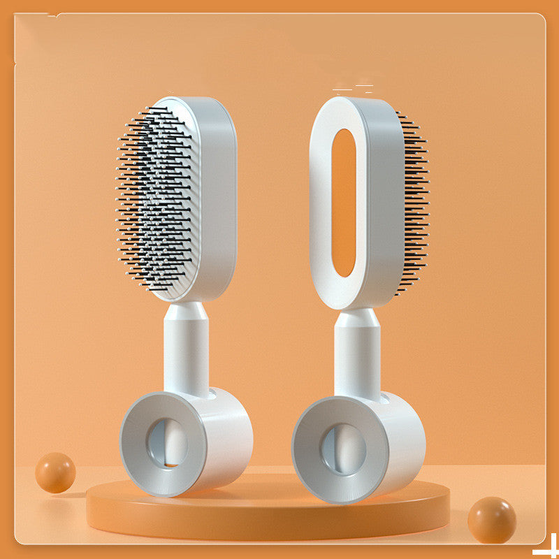 SelenoraBeauty™ Self-Cleaning Hair Brush – 3D Air Cushion Scalp Massage Comb | One-Click Hair Removal, Anti-Static, Pain-Free Detangling Brush for All Hair Types