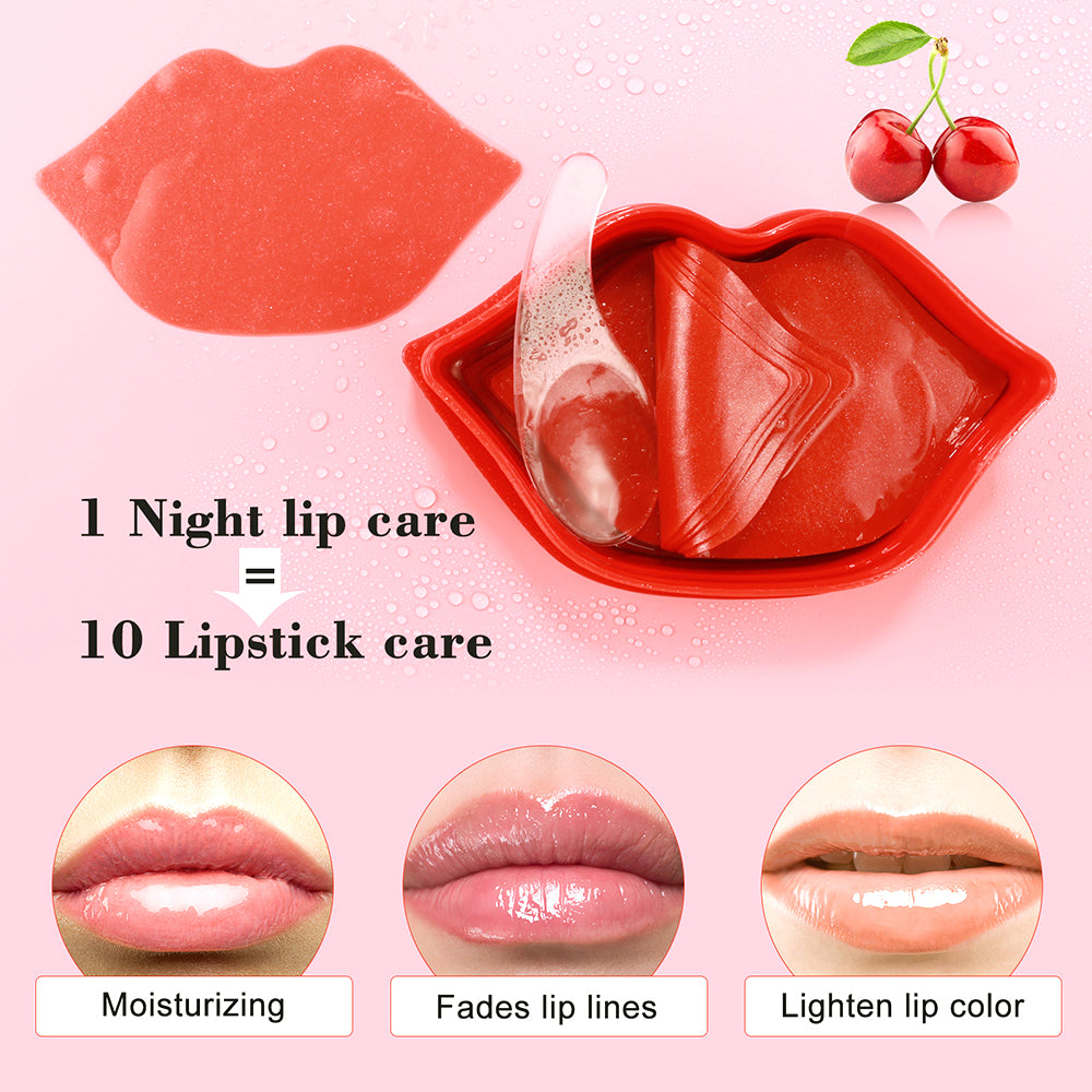 Selenora Beauty Cherry Blossom Pink Hydrating Lip Patch Sleeping Lip Mask - 22 Pcs