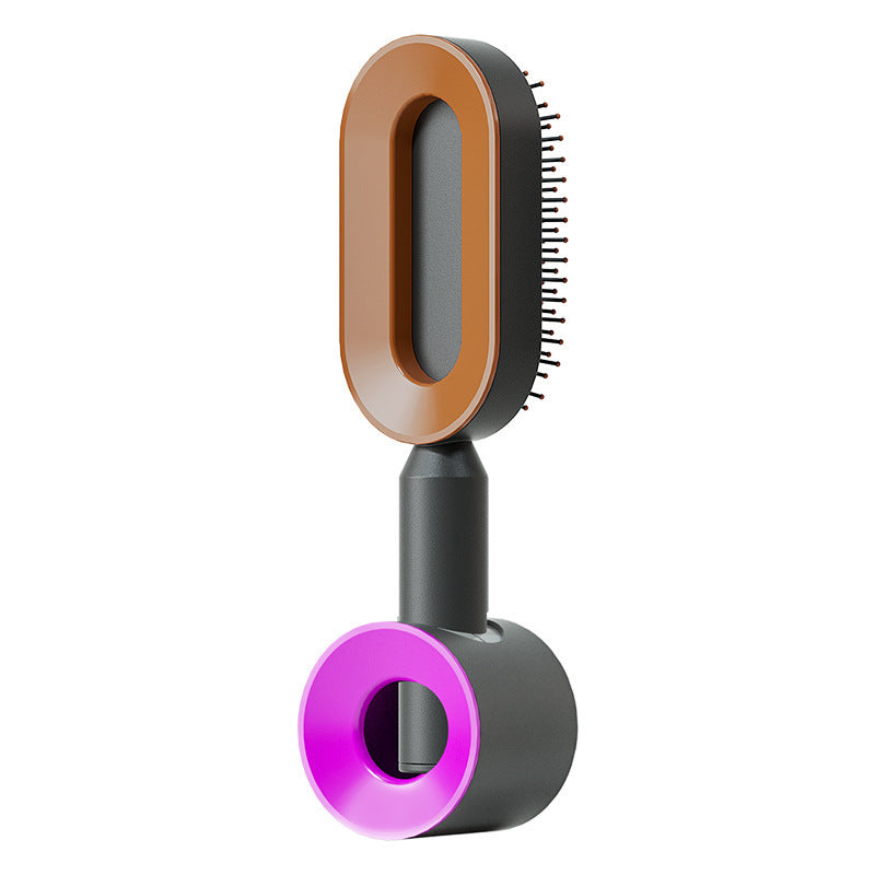SelenoraBeauty™ Self-Cleaning Hair Brush – 3D Air Cushion Scalp Massage Comb | One-Click Hair Removal, Anti-Static, Pain-Free Detangling Brush for All Hair Types